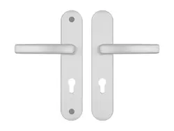 A7/72 kľučka+kľučka bez krytky F1 strieborné bezpečnostné kovanie