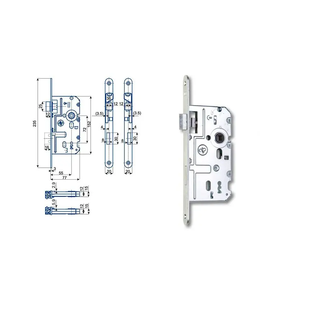 K 220 Zn HL 80/72 zamok obyc.