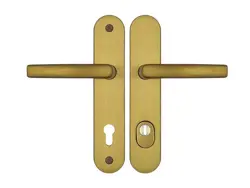 A4/90 kľučka+kľučka s krytkou F4  bronz bezpečnostné kovanie