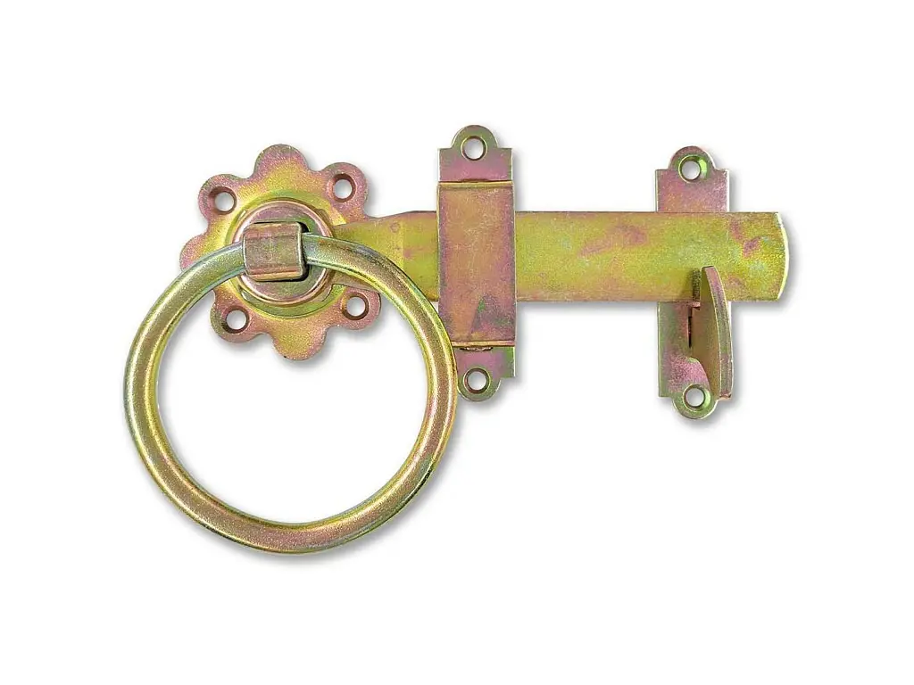 Závora na bránku s kružkom 150mm žltý Zn