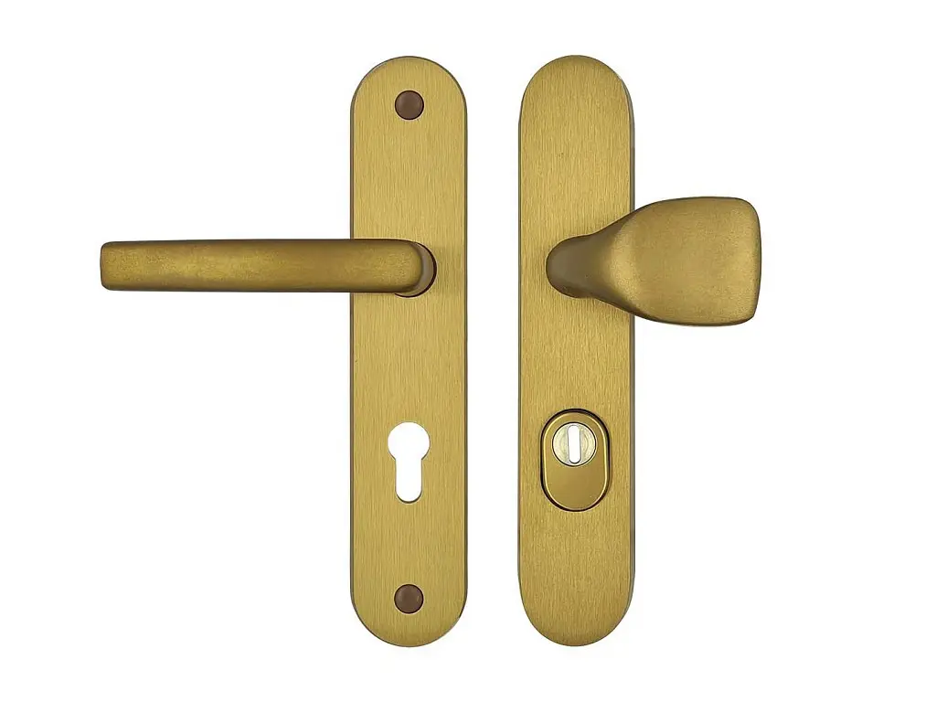 A1/72 kľučka+madlo s krytkou F4  bronz bezpečnostné kovanie