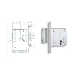 24129 P/L BZn 80 zámok dózicky