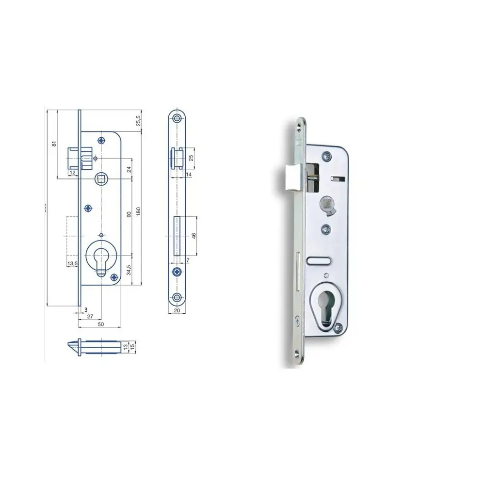 G223 P 90/50 BZn zámok vložkový
