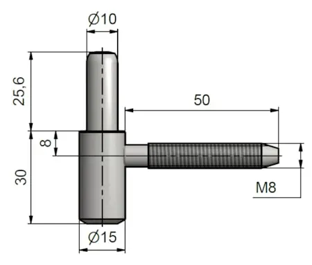 Zaves dv.60/10 SD biely Zn M8 9614 0530