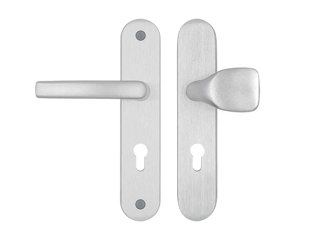 A2/72 kľučka+madlo bez krytky F1 strieborné bezpečnostné kovanie