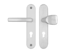 A2/72 kľučka+madlo bez krytky F1 strieborné bezpečnostné kovanie