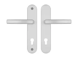 A7/90 kľučka+kľučka bez krytky F1 strieborné bezpečnostné kovanie