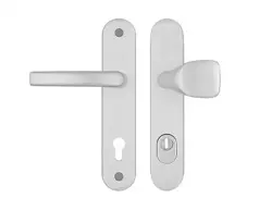 A1/90 kľučka+madlo s krytkou F1 strieborné bezpečnostné kovanie