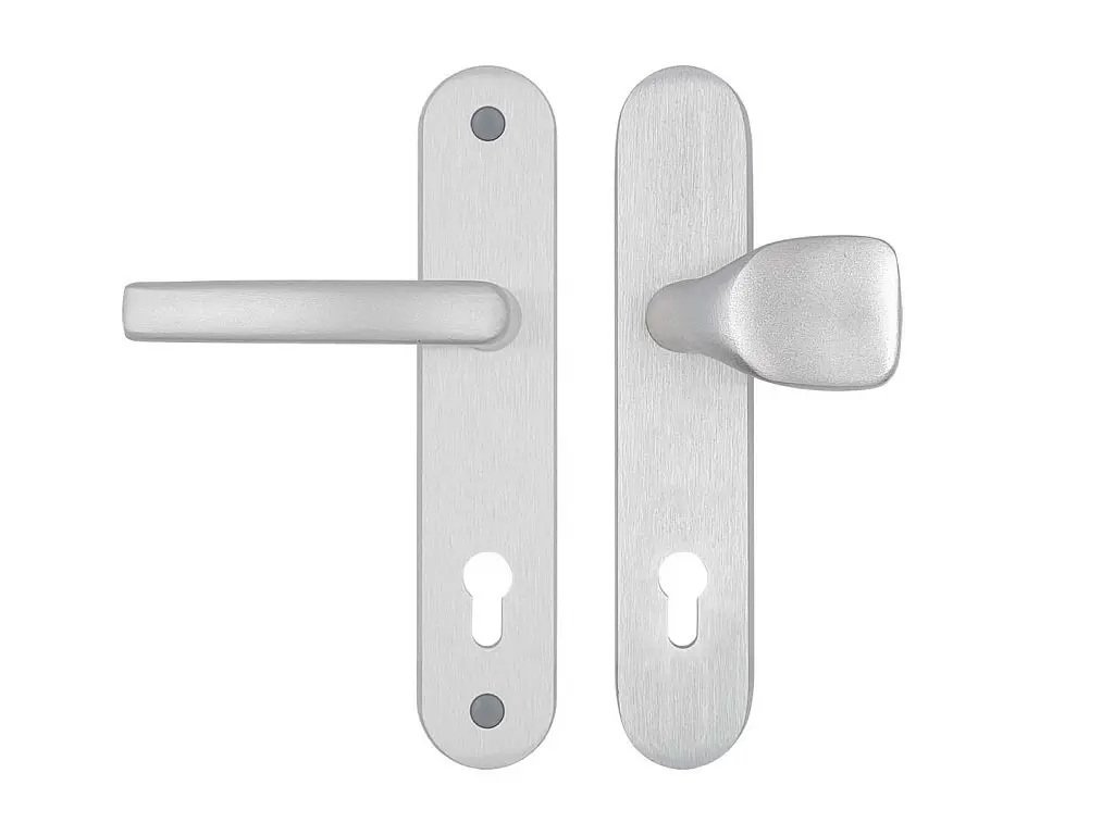 A2/90 kľučka+madlo bez krytky F1 strieborné bezpečnostné kovanie