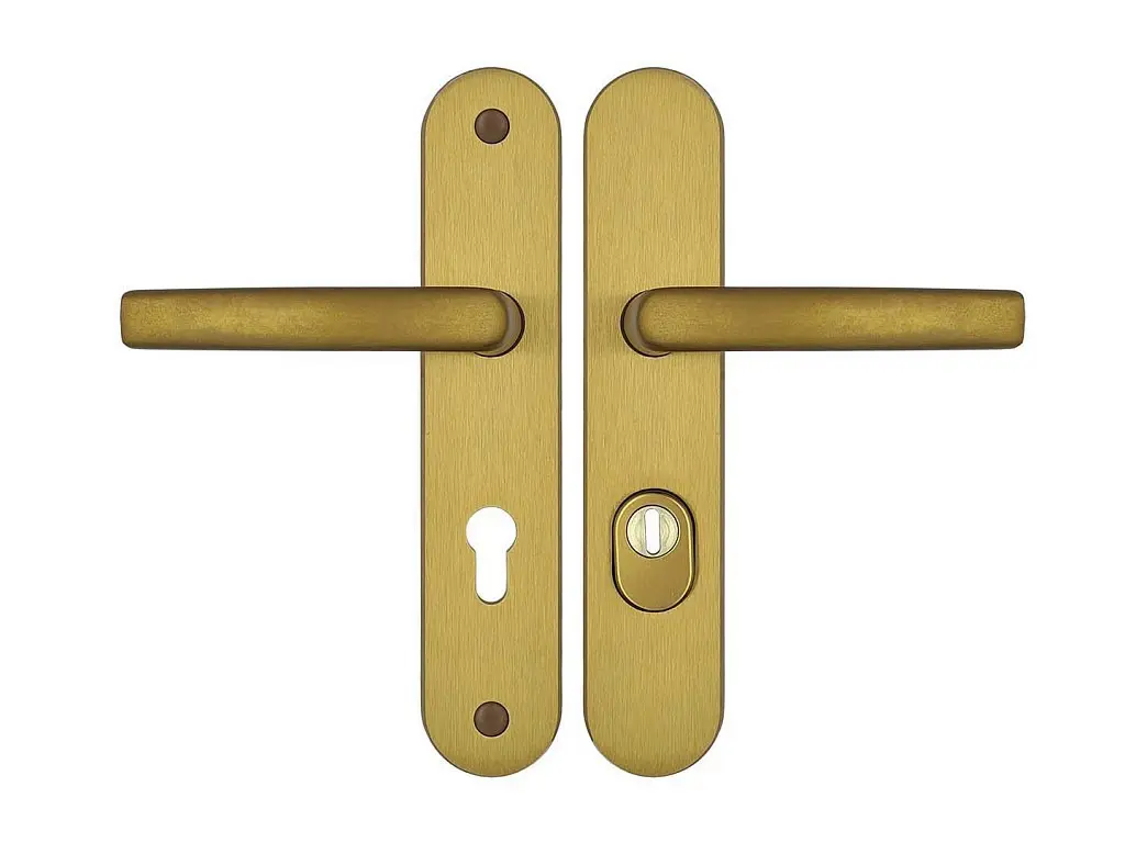 A4/72 kľučka+kľučka s krytkou F4 bronz bezpečnostné kovanie