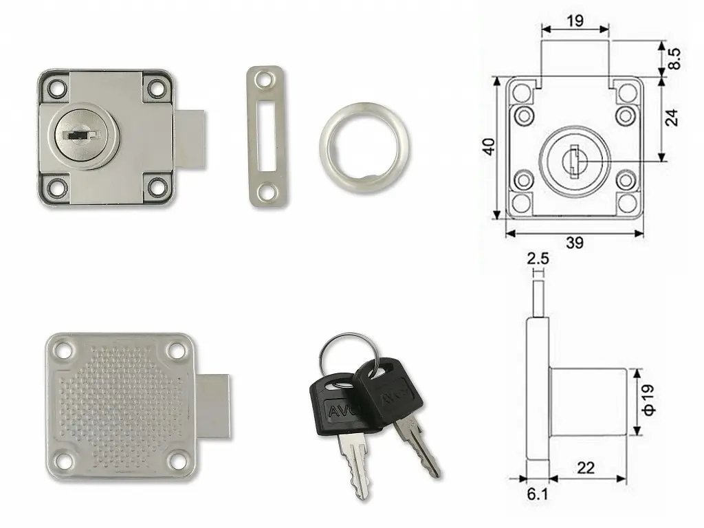 AVES 138 G-22 Ni  zasuvkovy zamok