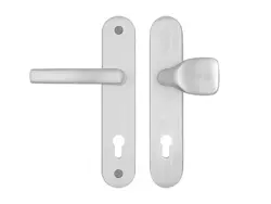 A2/90 kľučka+madlo bez krytky F1 strieborné bezpečnostné kovanie